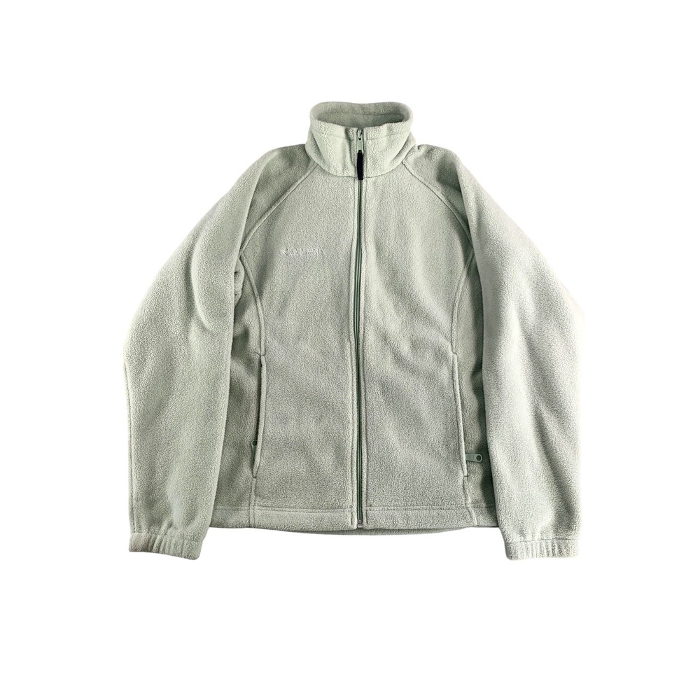 Columbia Jacket Womens Small Green Full Zip Fleece Outdoors WL6114 Lightweight‎